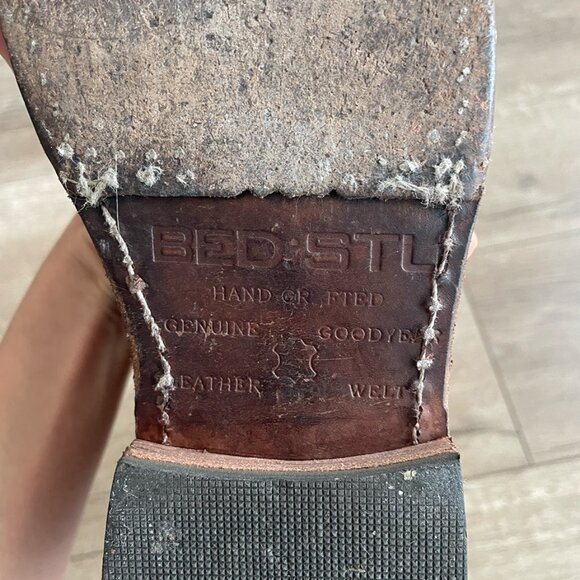 Rare Bed Stu Leather Brown CottageCore Lace Up Boots Womens Size 6.5 - 7 - Picture 5 of 15